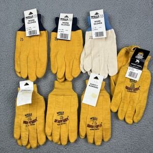 Vintage Wells Lamont Chore Gloves 7 Pairs Made In USA Mens Farm NOS‎